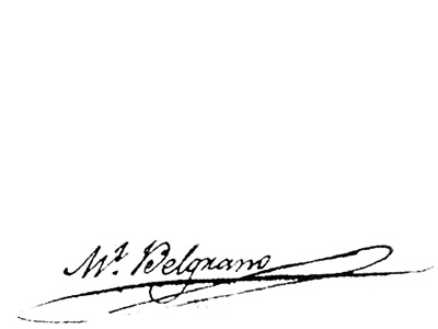 Firma de manuel belgrano