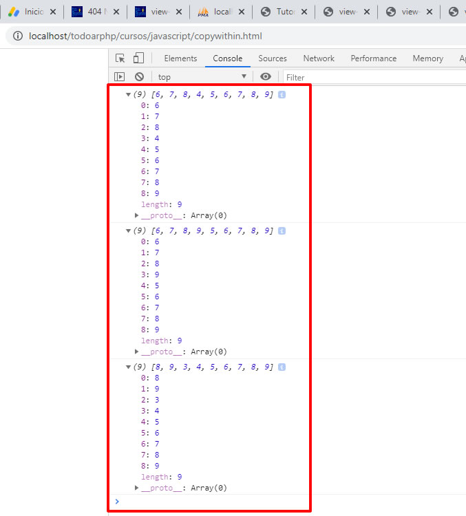 Array keys values entries fill