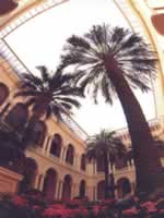 Patio de las Palmeras en la casa Rosada