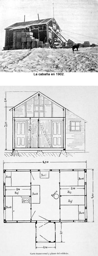 Cabaña prefabricada de isla Cerro Nevado