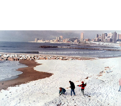 Nevadas en Mar del Plata