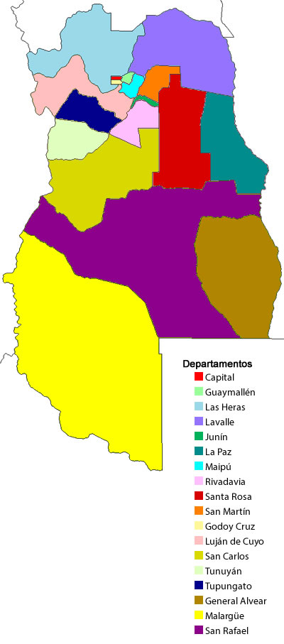 Departamentos de la provincia de mendoza