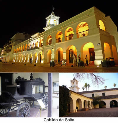 Cabildo colonial en la ciudad de Salta.