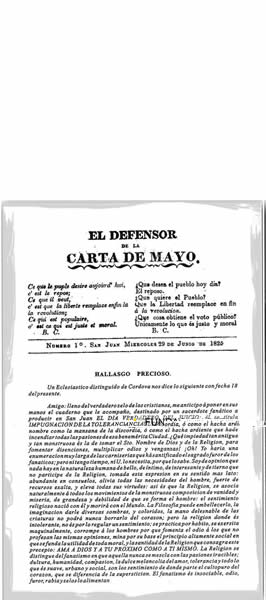 El Defensor de la Carta de Mayo.