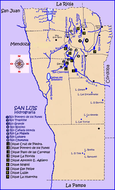 ríos de San Luis