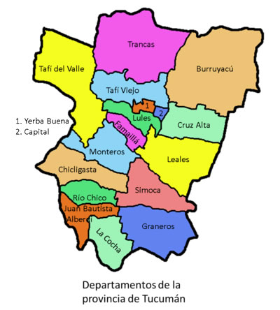 departamentos de Tucuman