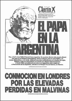 Tapa del diario Clarín