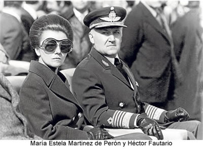 María Estela Martinez de Perón y Héctor Fautario