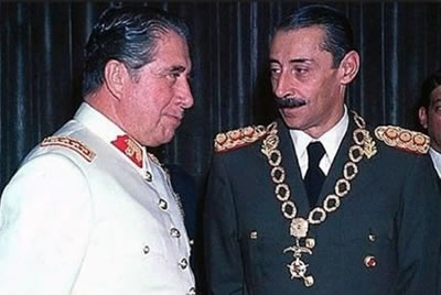 dictadores pinochet y Videla